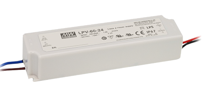 DC12V 60W電源驅動器-防水塑膠外殼