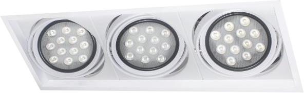 LED 方形嵌燈架-三燈