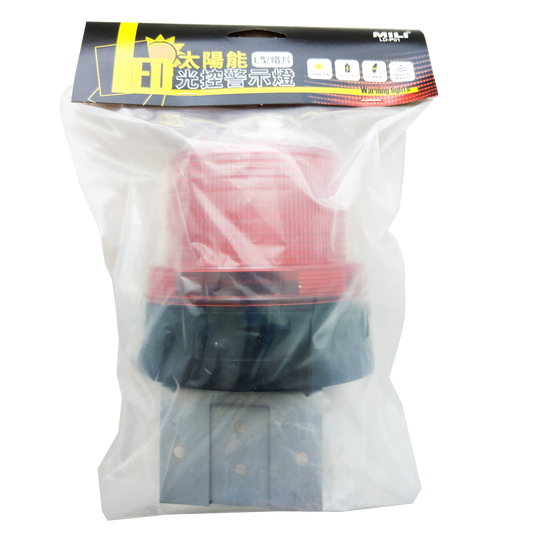 LED太陽能光控警示燈-L型鐵片