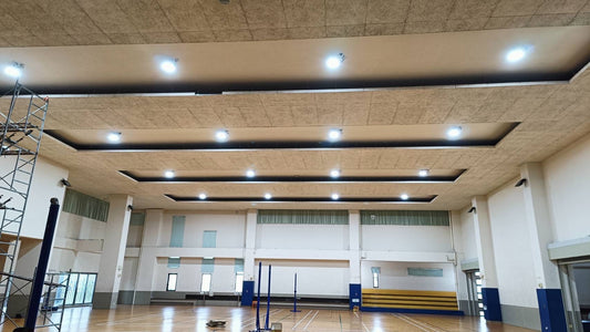 德光中學室內羽球網球排球場-200W南極星飛碟天井燈