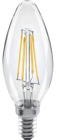 LED 4.5W E14燈絲水晶燈泡(拉尾/尖頭)